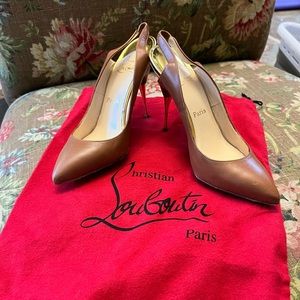 Christian Louboutin slingback pumps size 37.5